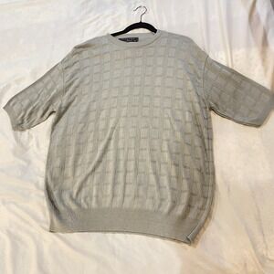 Protege‎ Collection Sweater Short Sleeve Pullover Beige Men's XL
